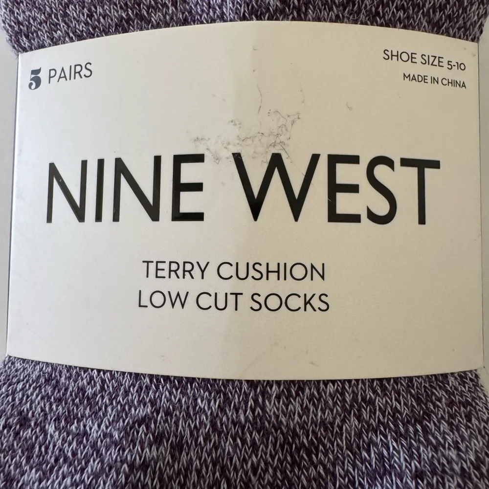 Nine West Terry Cushion Low Cut Socks 5 Pack Neutral Colors Size 5-10 NWT